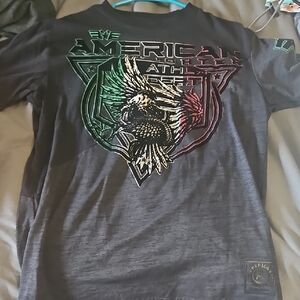 American Fighter Charcoal Tee with Multicolor Eagle
